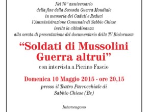 Soldati di Mussolini, guerra altrui