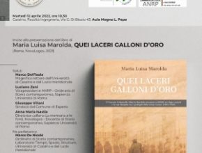 Presentazione del libro: “Quei laceri galloni d’oro”