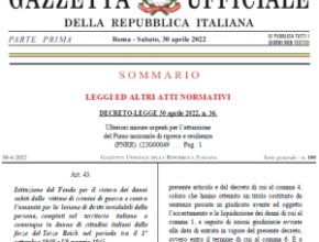 Agg. 27 nov 2023 – Decreto condizioni e procedura accesso al Fondo per il ristoro danni subiti dalle vittime del Terzo Reich