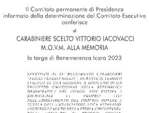 Consegna della Targa di Benemerenza Icaro 2023