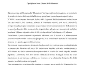 Comunicato: Giorno della Memoria 2025