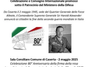 80° anniversario della resa incondizionata delle armate tedesche in Italia 29 aprile 1945